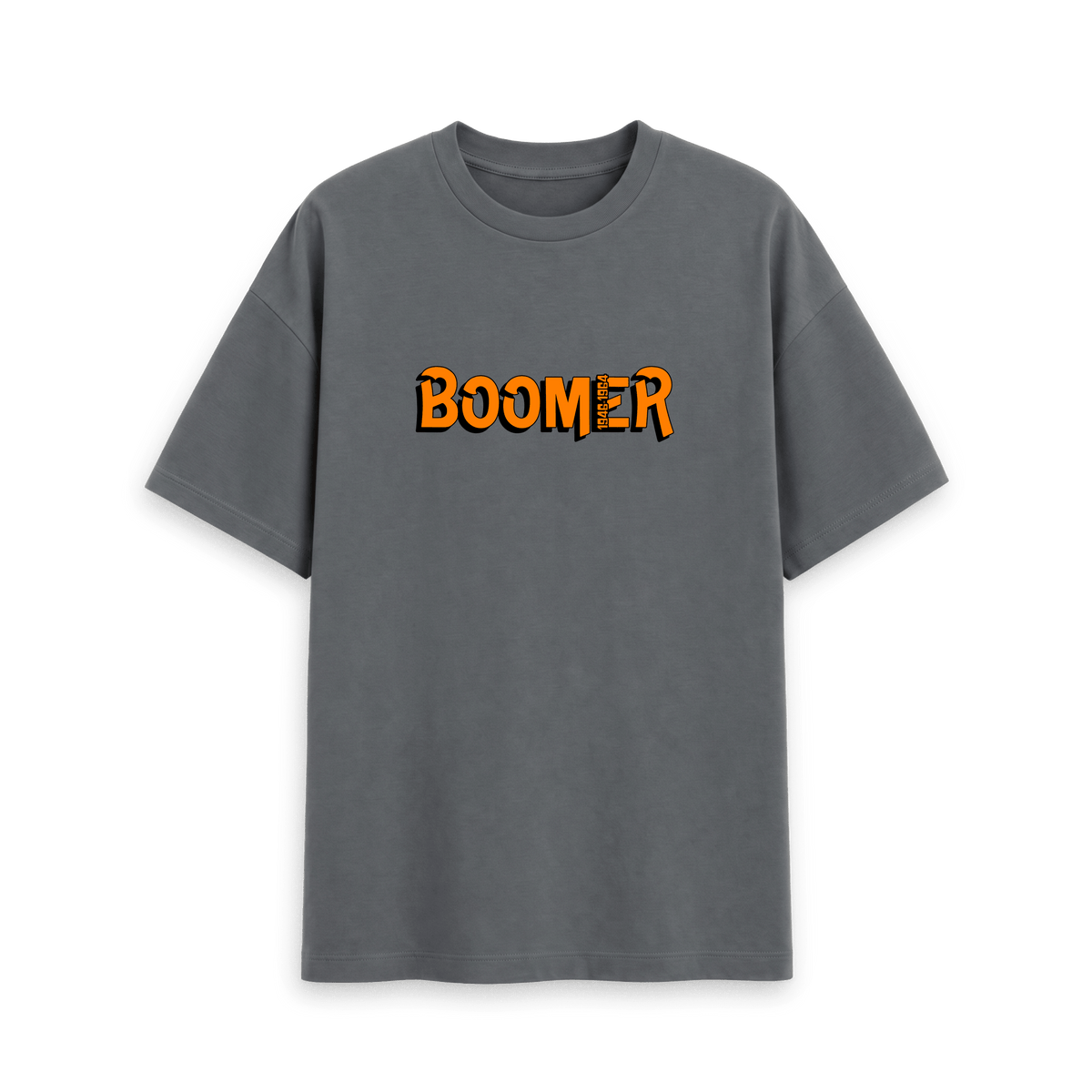 Slate Grey Printed T-shirt Front