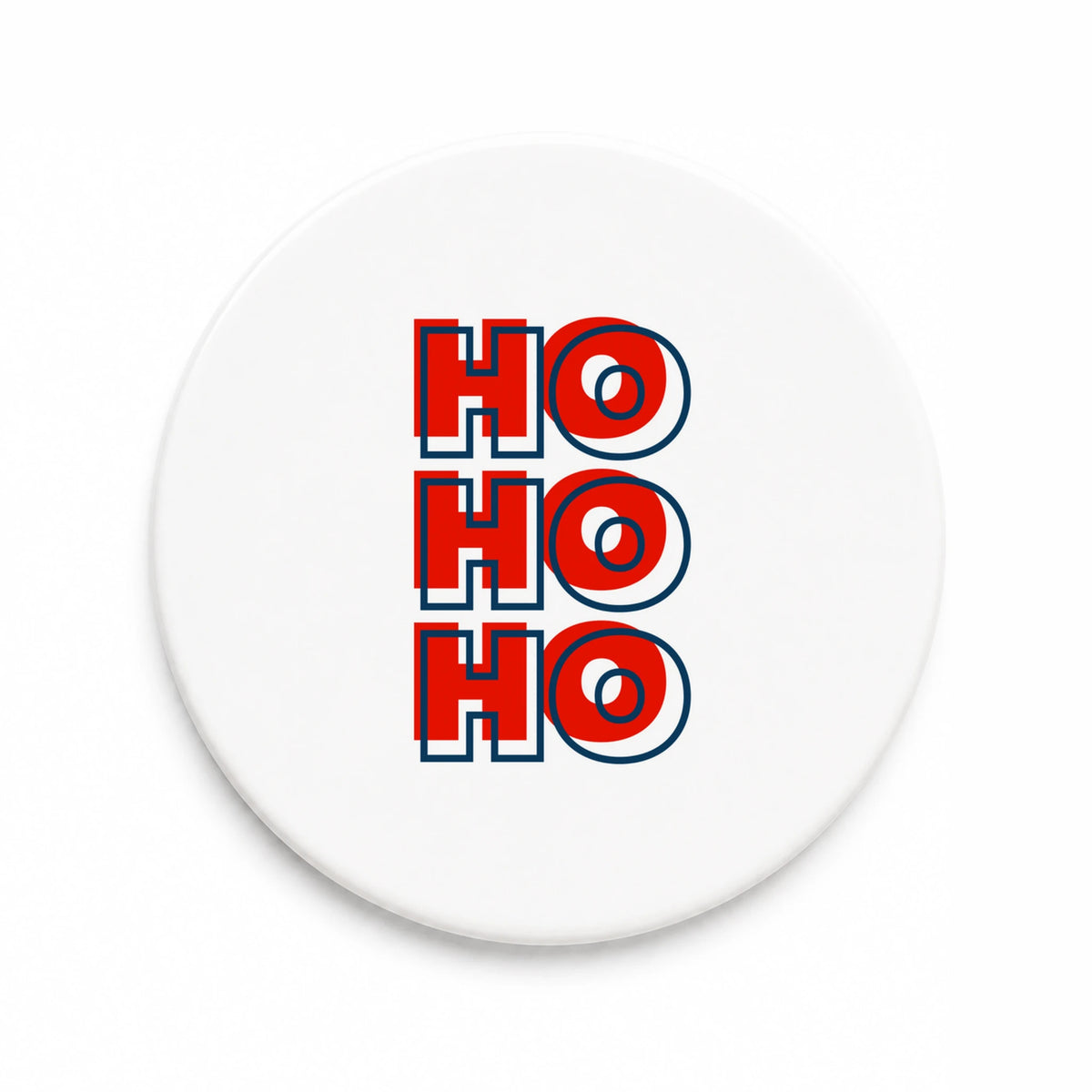 Ho Ho Ho Red Christmas Ceramic Coasters