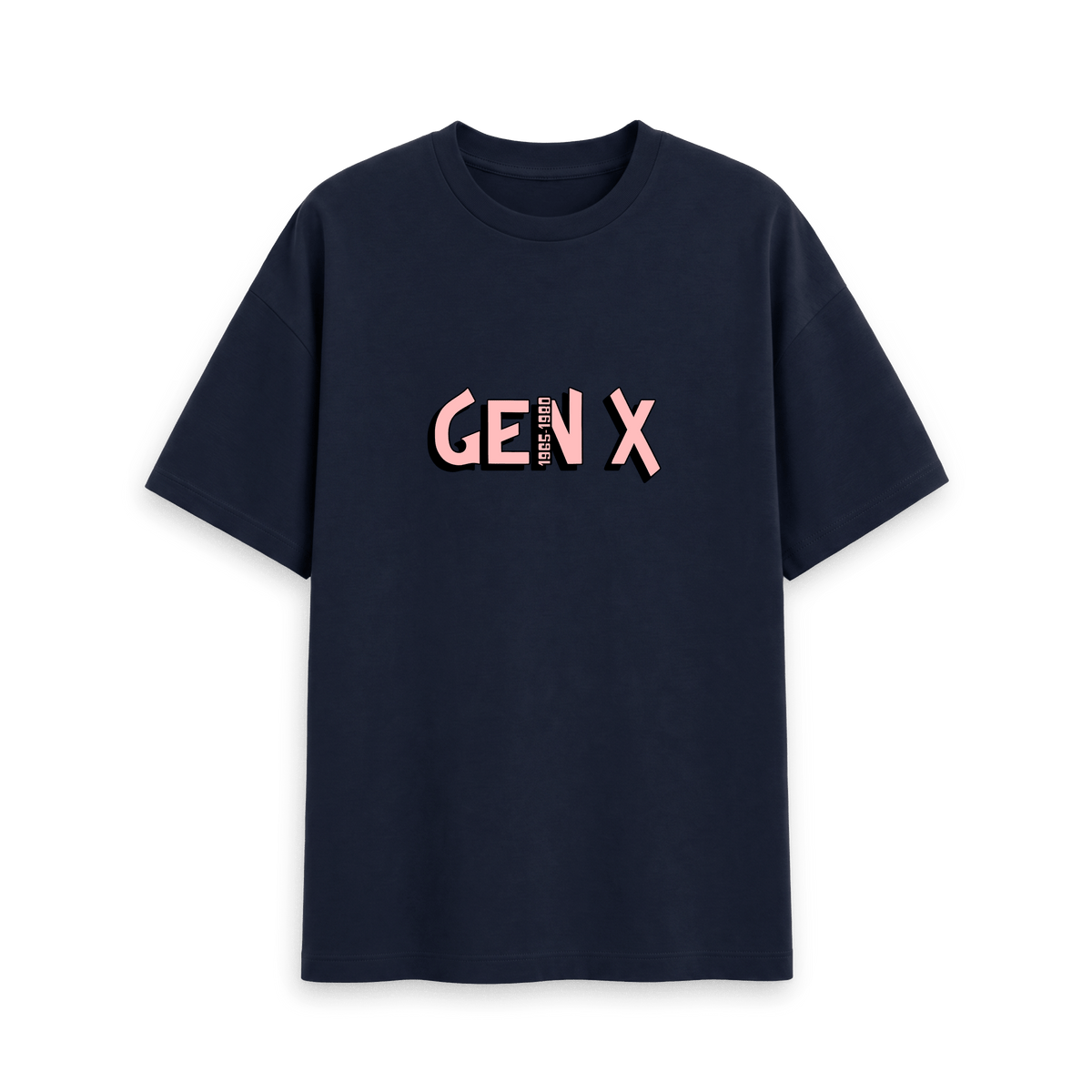 Navy Printed T-shirt Front