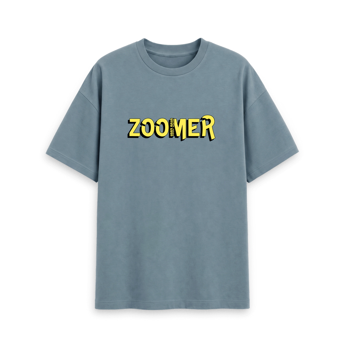 Stone Blue Printed T-shirt Front