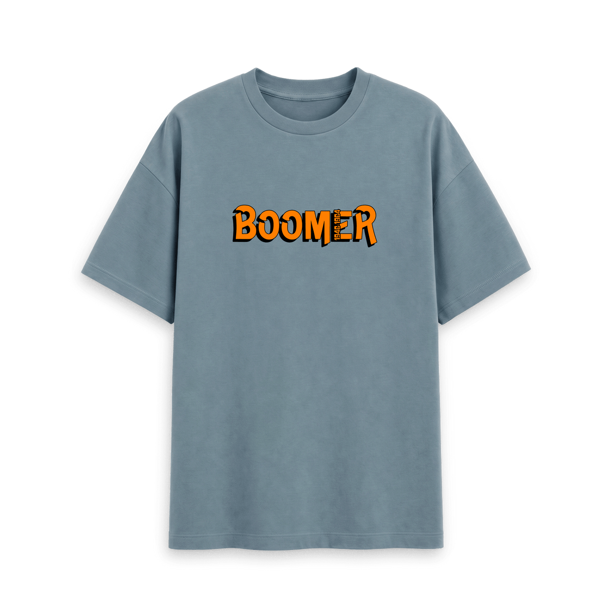 Stone Blue Printed T-shirt Front