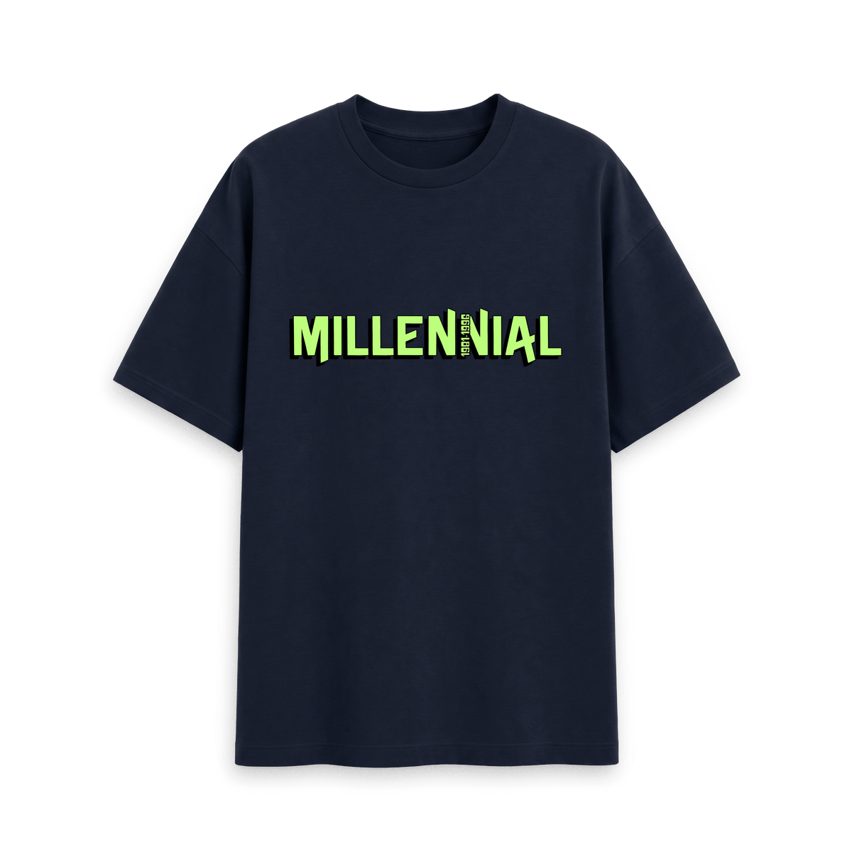 Navy Printed T-shirt Front