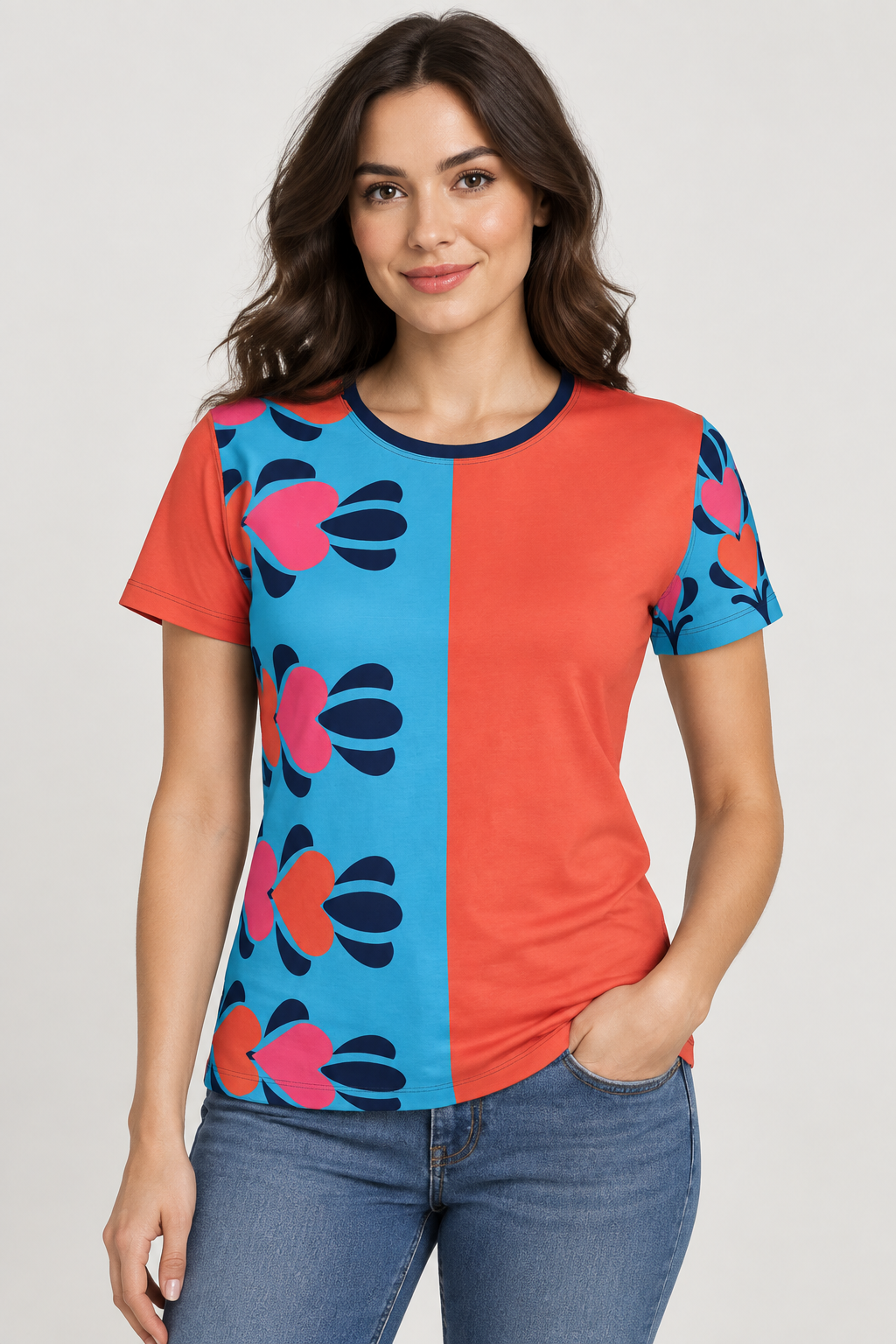 Growing Hearts t-shirt product photo, from uploaded design